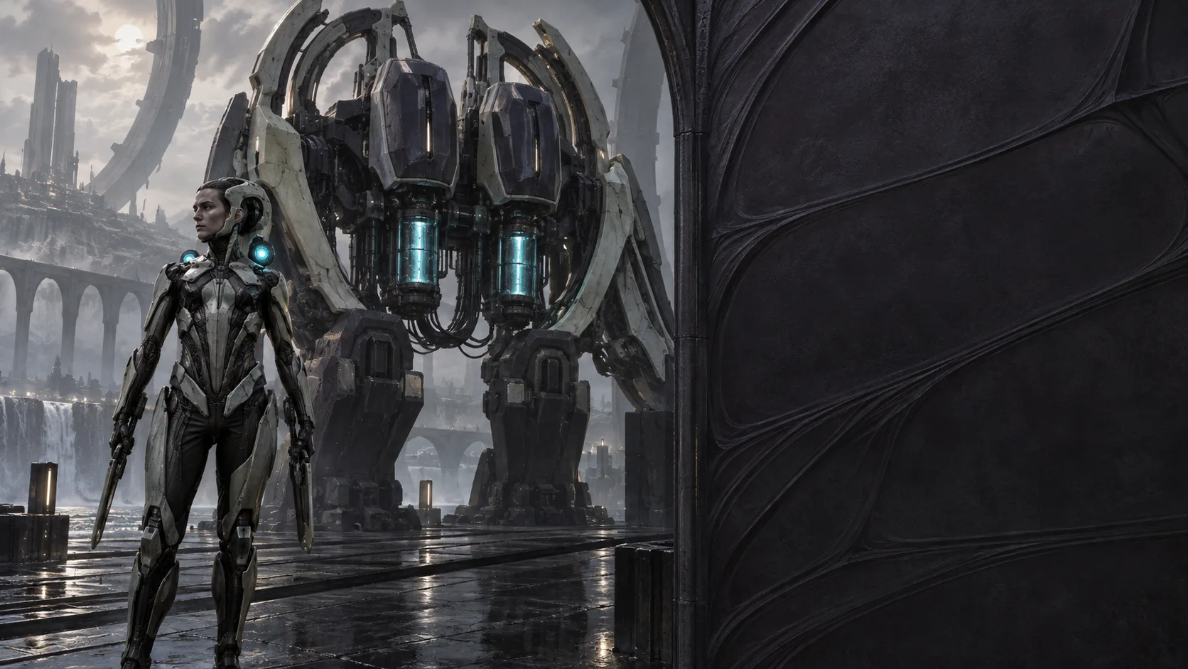 Kollektiv fighter and relay machine in concept art